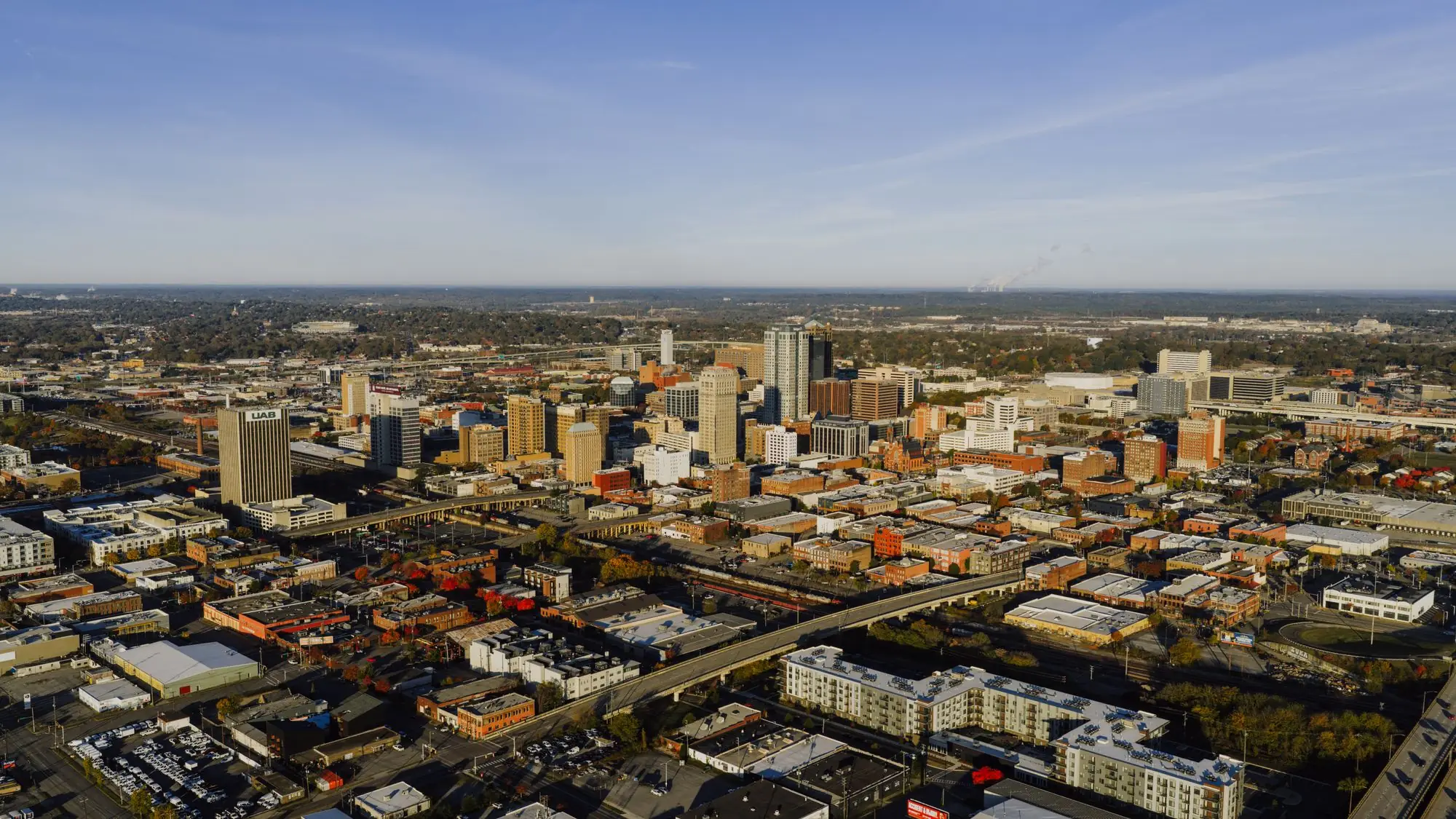 Aerial view of downtown Birmingham, Alabama